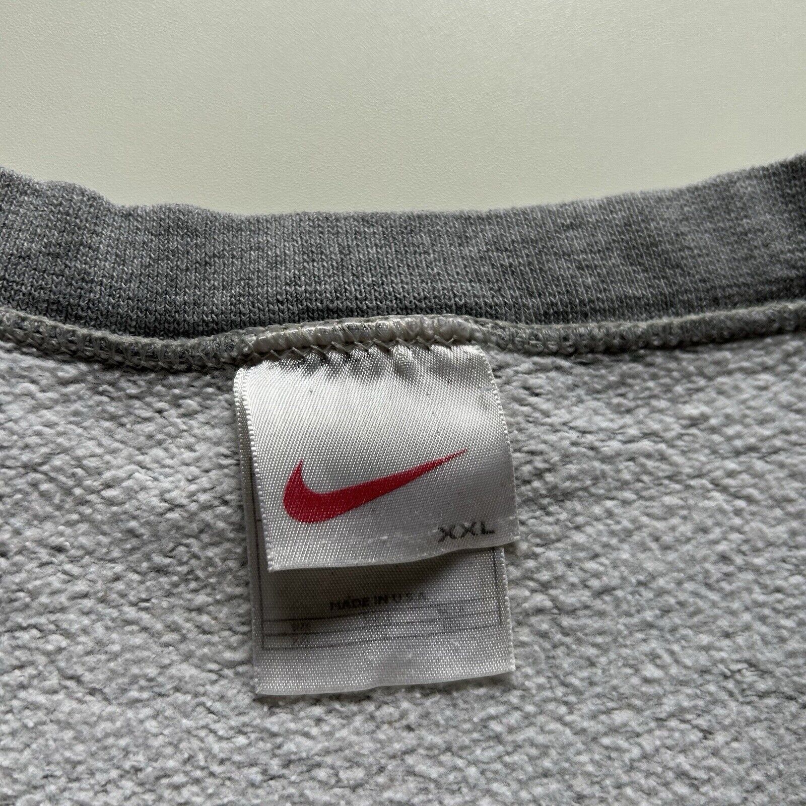 Nike Vintage 90s Nike Air Swoosh Crewneck Sweatshirt XXL Gray USA Size US XXL / EU 58 / 5 - 4 Thumbnail