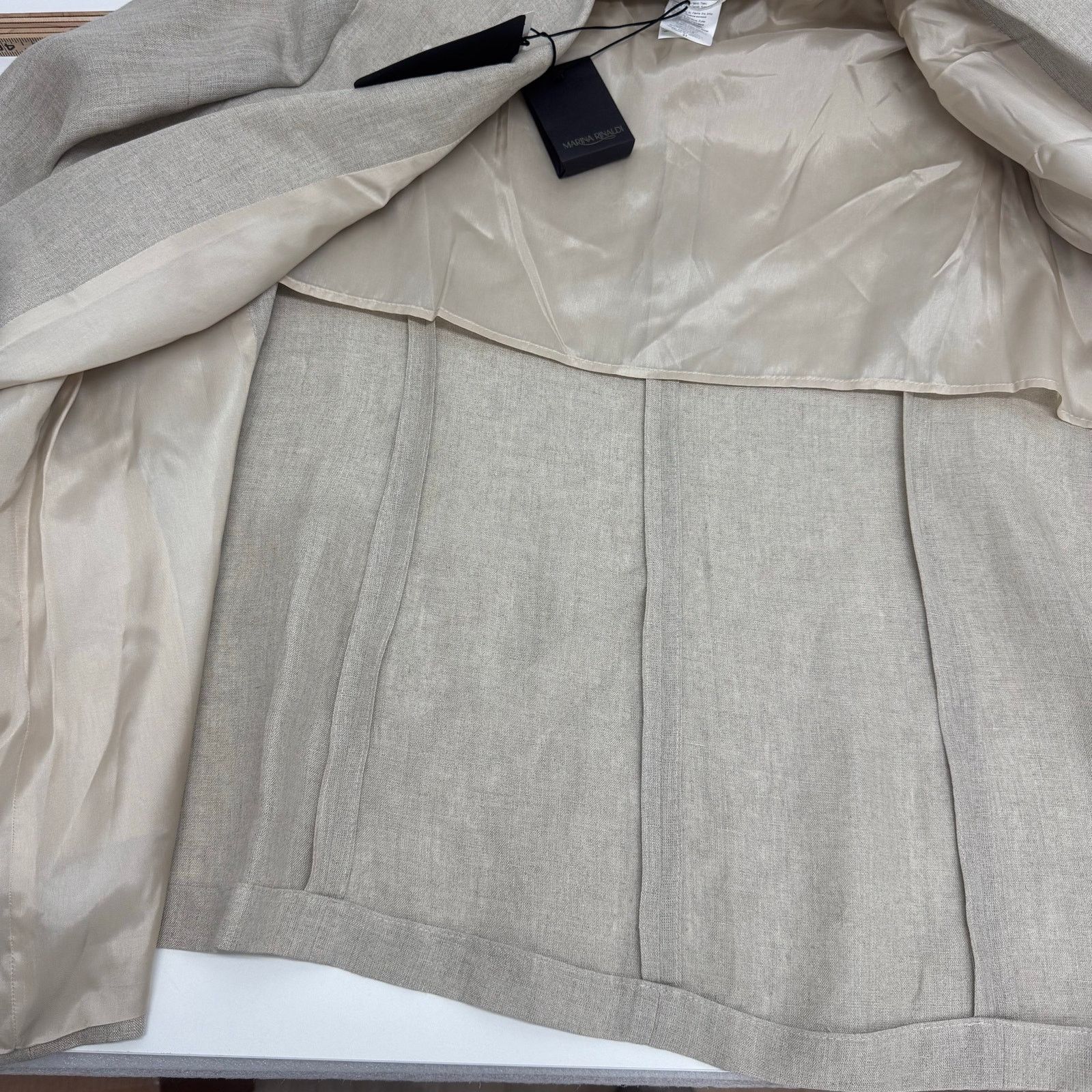 Marina Rinaldi Marina Rinaldi Linen Beige Blazer Jacket Plus sz 22 Neutral Size 3XL / US 20-22 - 5 Thumbnail