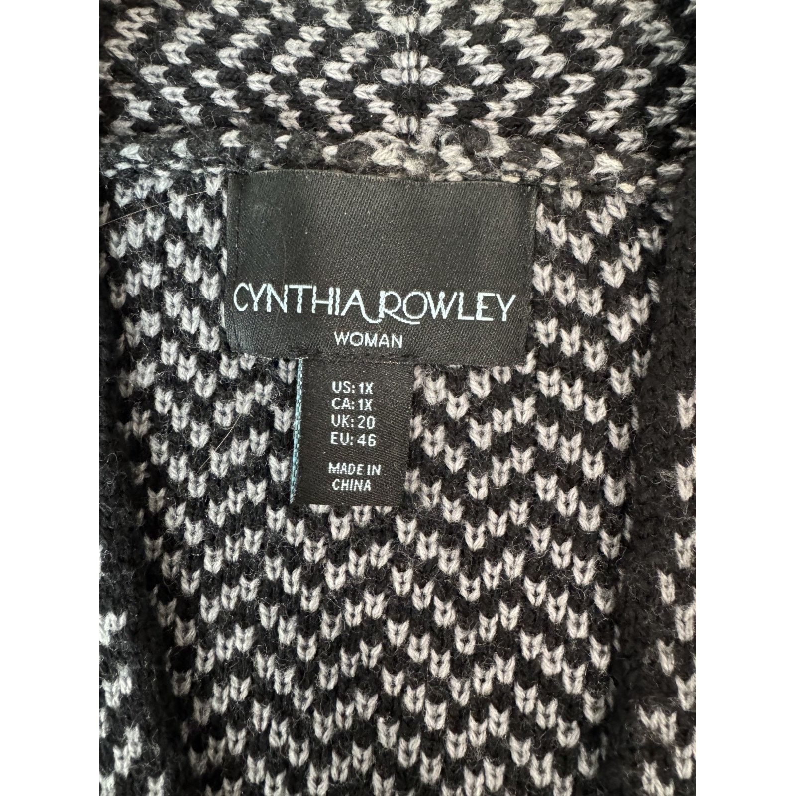 Cynthia Rowley Cynthia Rowley Wool Blend Open Front Sweater Herringbone 1X Size XL / US 12-14 / IT 48-50 - 5 Thumbnail