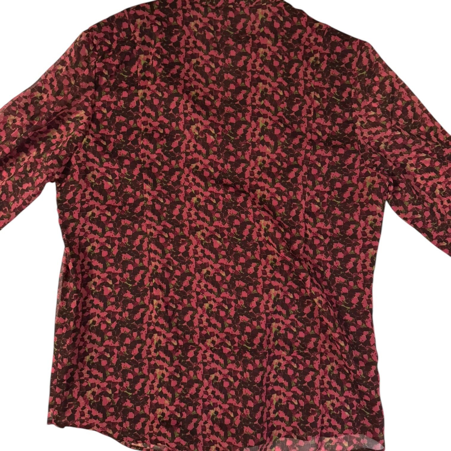 Coldwater Creek Coldwater Creek Reds & Pinks Long Sleeve Sheer Top M 10/12 Size M / US 6-8 / IT 42-44 - 3 Thumbnail