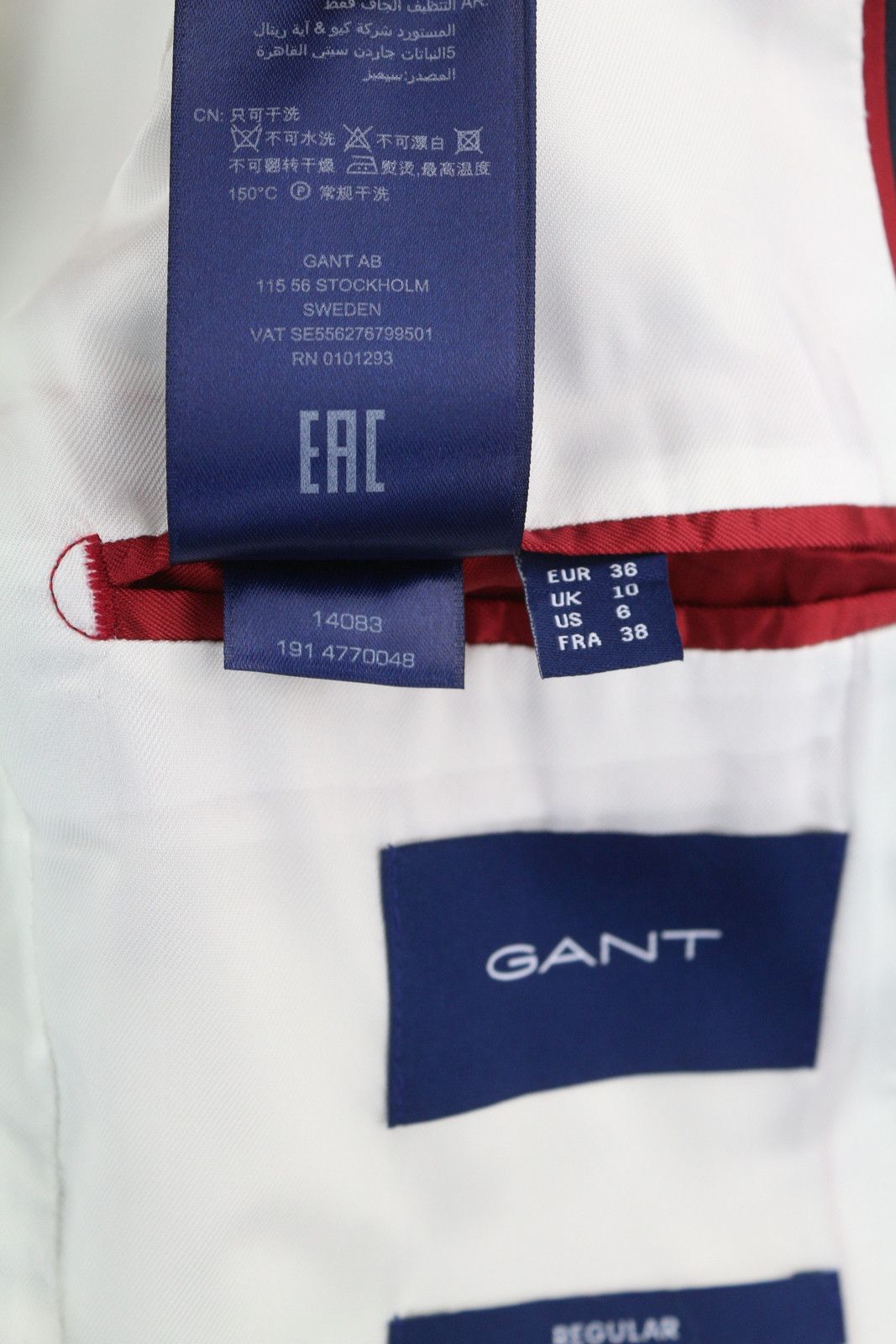 Gant GARDEN FLORAL EU36 Blue Notch Lapel Blazer 85314 Size S / US 4 / IT 40 - 12 Thumbnail
