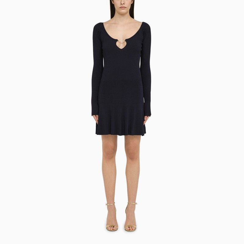 image of Jacquemus Pralã¹ Dark Navy Mini Dress in Blue, Women's (Size Medium)
