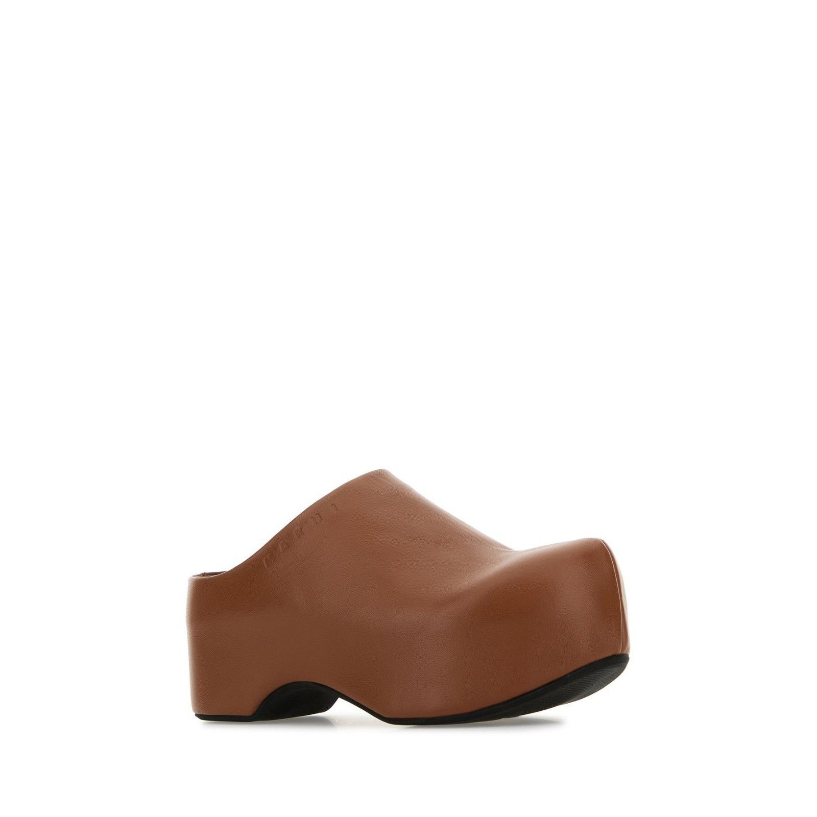 Marni MARNI Brown Leather 50mm Platform Mules New & Authentic (Wom Size US 7 / IT 37 - 2 Thumbnail