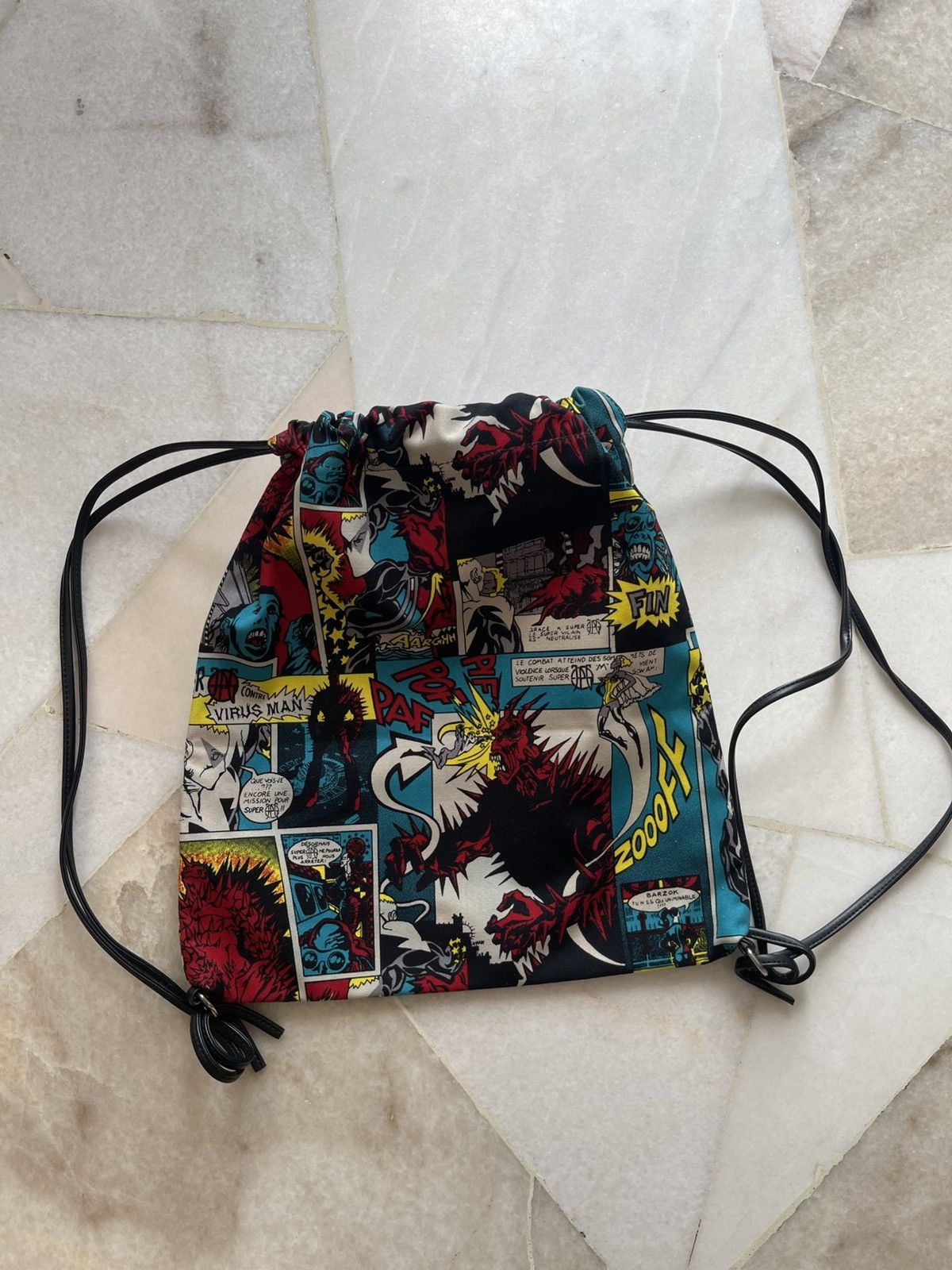 Jean Paul Gaultier 1995 Jean Paul Gaultier Comic Print Two Way Bag Size ONE SIZE - 7 Thumbnail