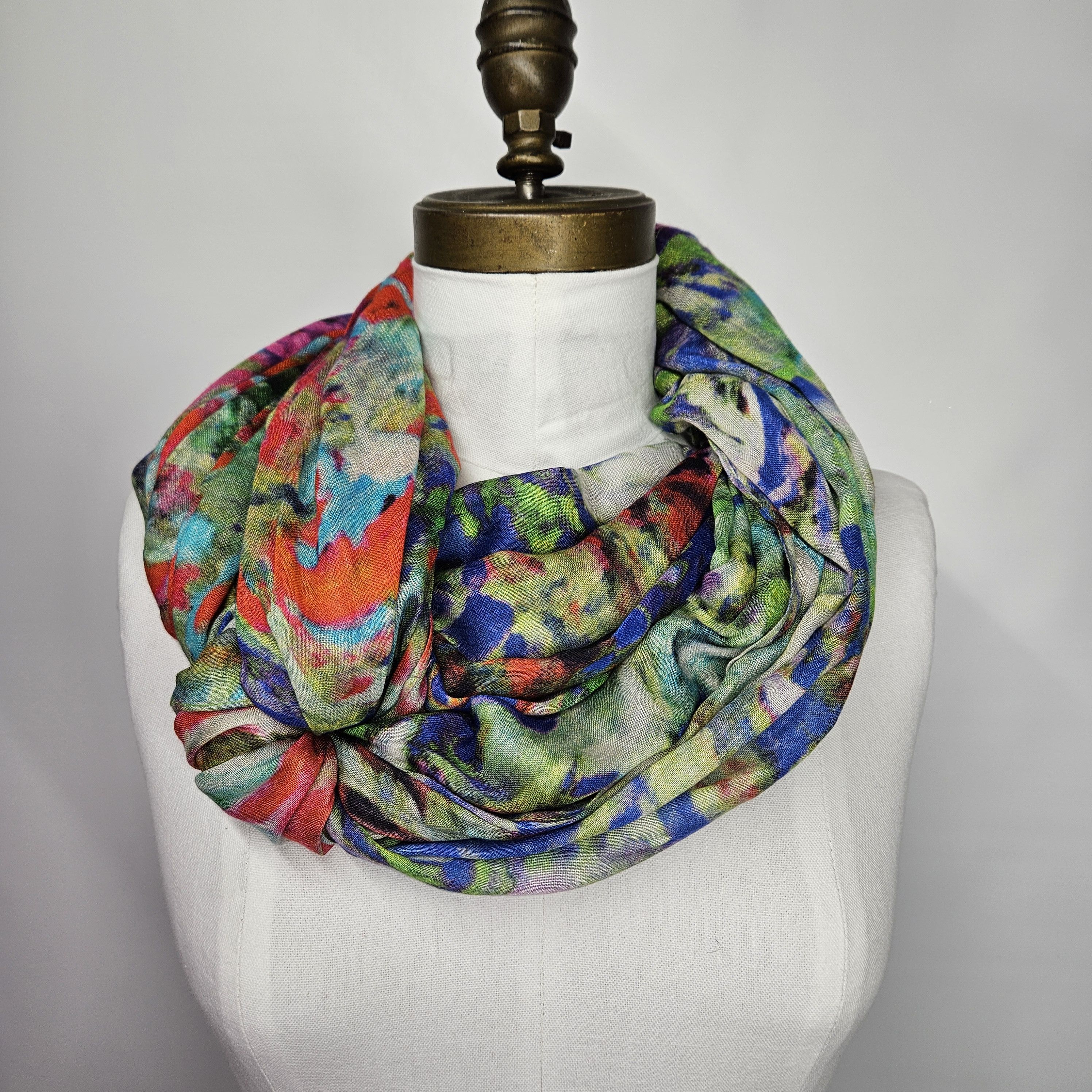 Other Lulla Collection 40x74" Infinity Scarf Sarong Floral Rainbow Size ONE SIZE - 4 Thumbnail