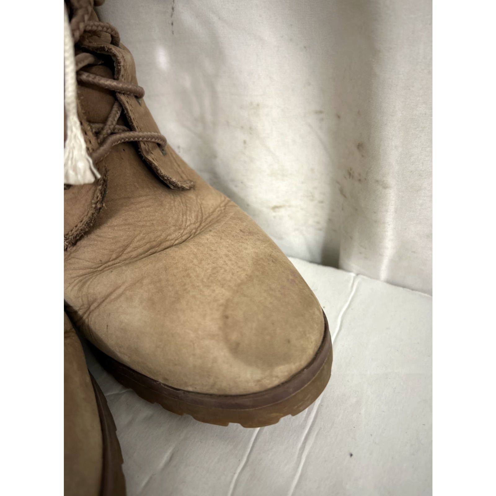 Timberland VINTAGE Timberland Boots Allington 6-inch Lace-Up Heeled Boot Womens 7 Tan Lights Taupe Nubuck Leather Size US 7 / IT 37 - 4 Thumbnail