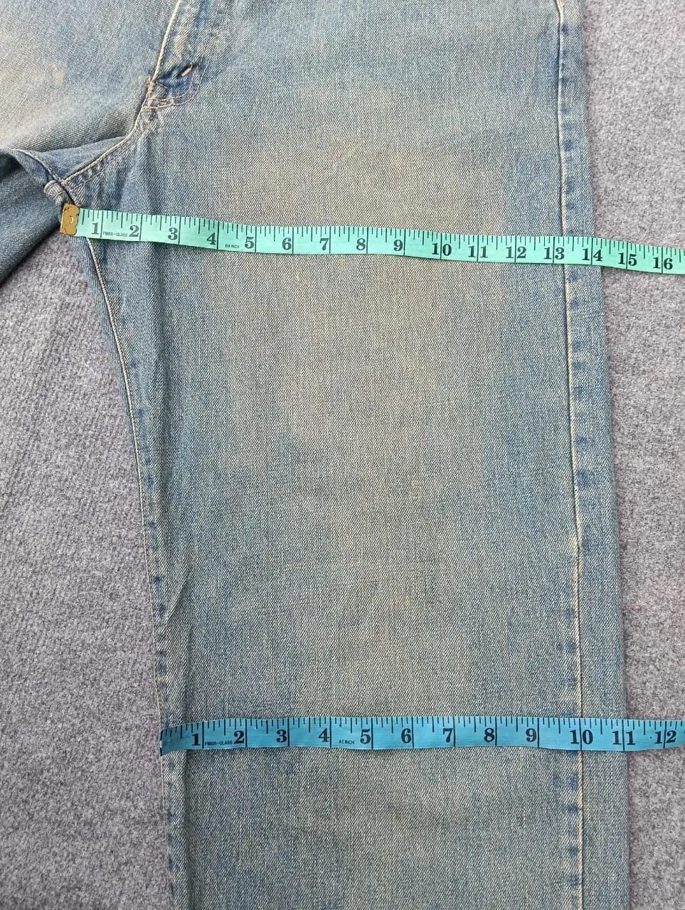 Big John GL Heart Baggy Jeans designed Georgia Love Wide Leg Denim. Size US 34 / EU 50 - 9 Thumbnail