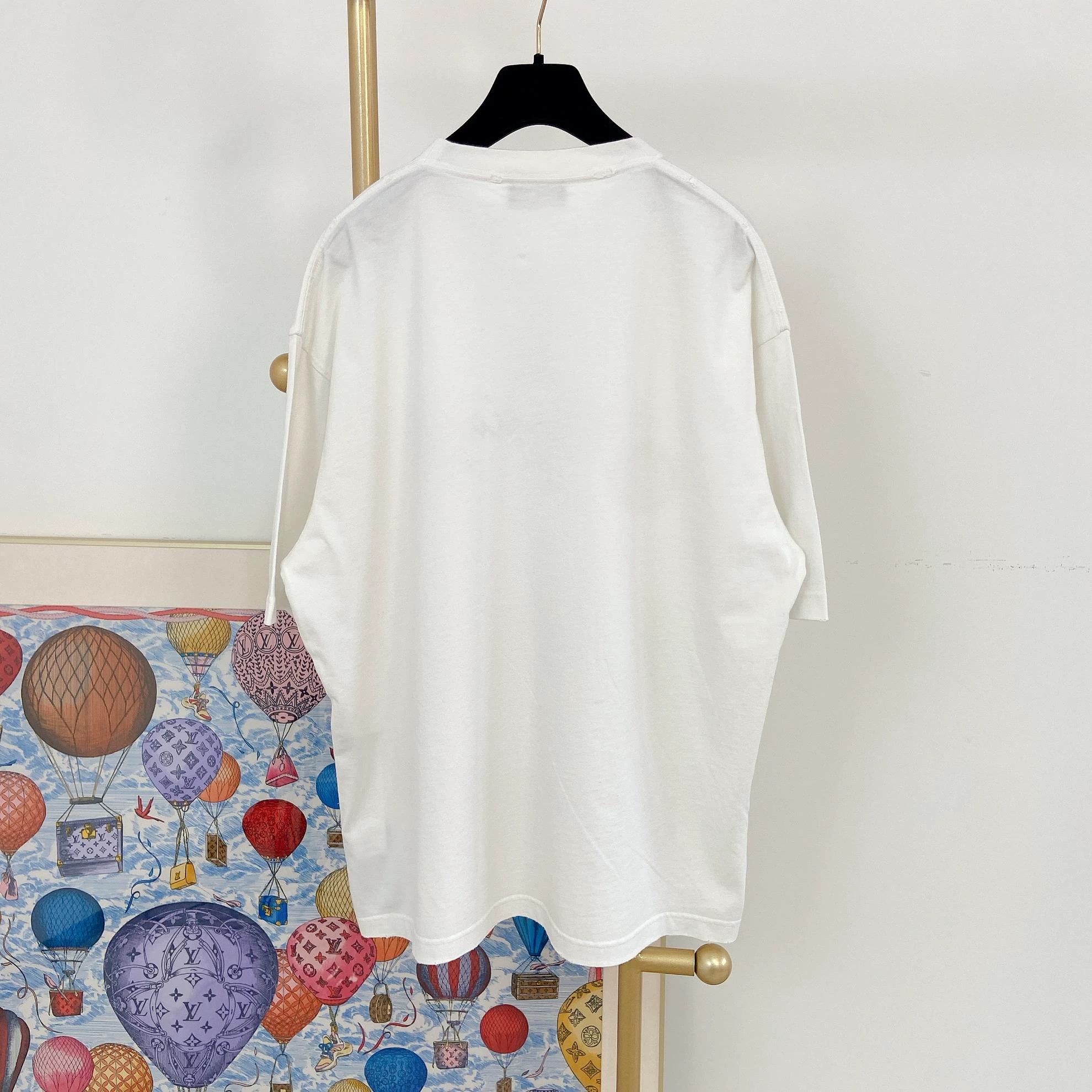 Balenciaga Balenciaga White Script Logo Print Crewneck T-Shirt L Size US L / EU 52-54 / 3 - 2 Thumbnail