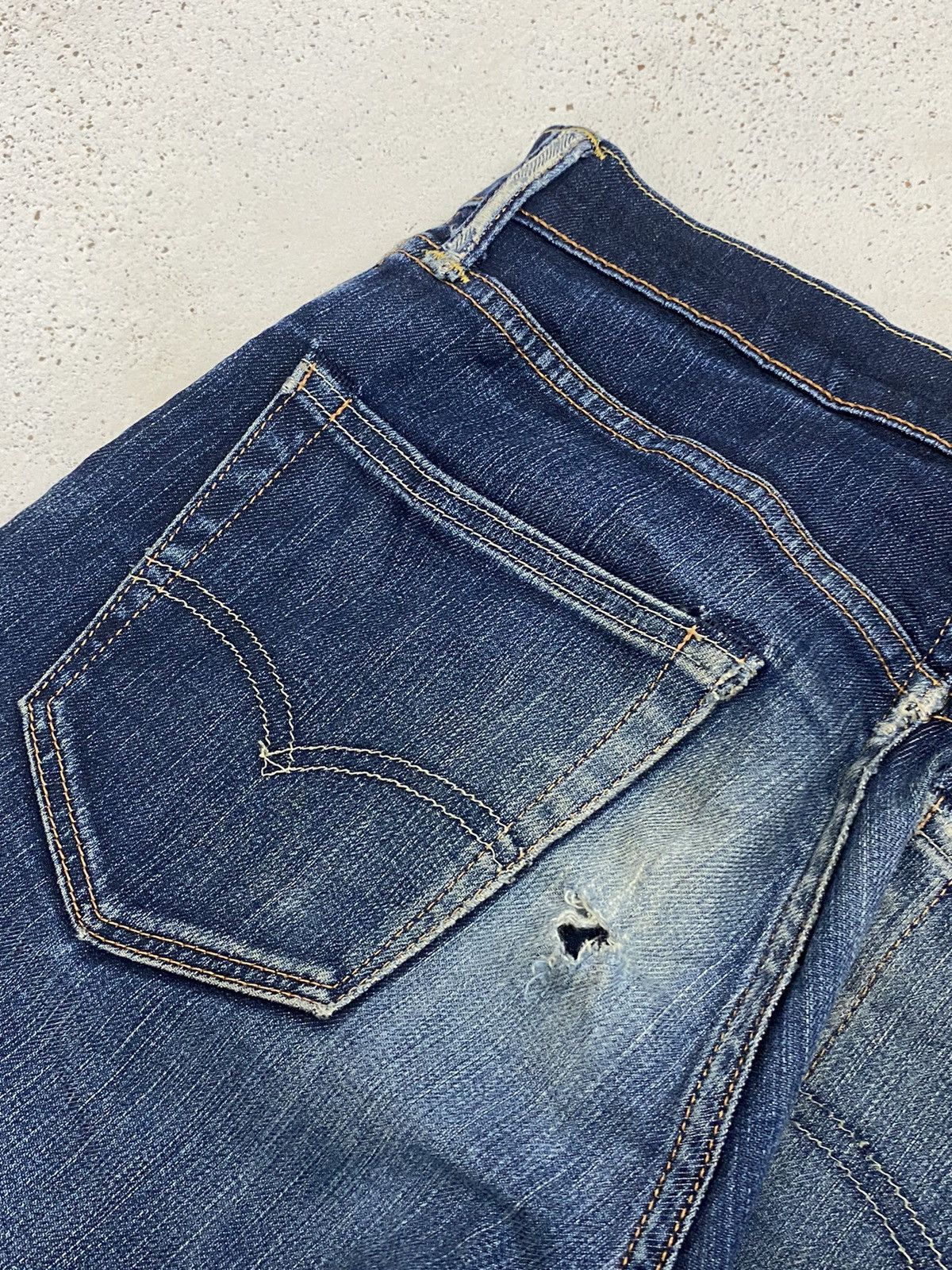 Japanese Brand × Levi's Levis 508 K445 Blue Jean Washed Distress Slim Fit Style Size US 31 - 12 Thumbnail
