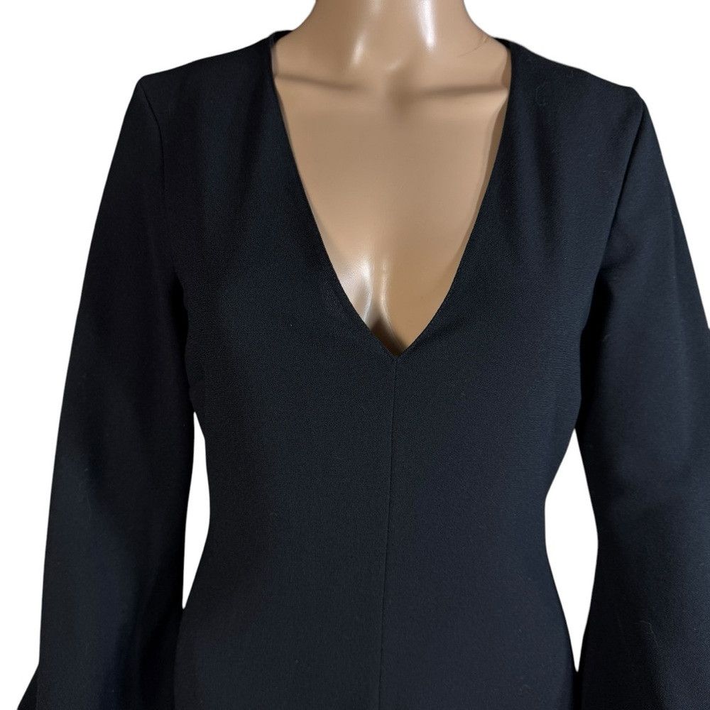 Zara NWT New Zara Black Long Sleeves V-Neck Mini Dress Size M Size M / US 6-8 / IT 42-44 - 3 Thumbnail