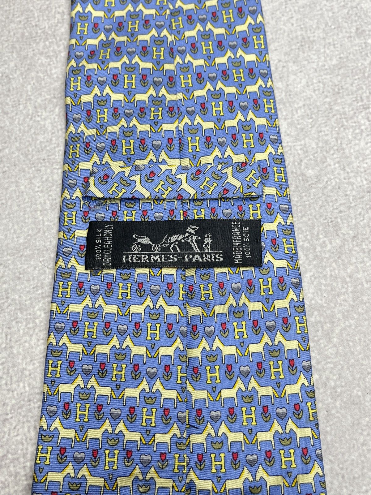 Hermes Vintage Hermes Silk Tie Monogram France Design Y2K Luxury Size ONE SIZE - 7 Thumbnail