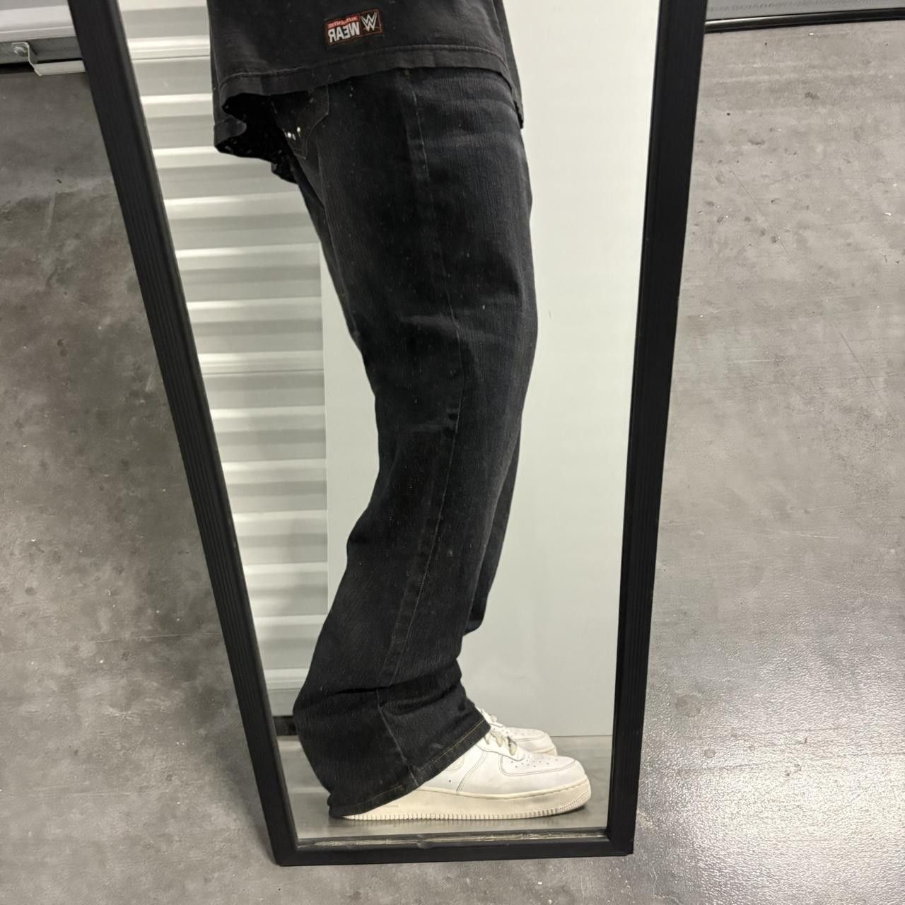 Japanese Brand × Vintage Crazy Vintage Y2K/2000s Baggy Black Skater Style WideLeg Denim Jeans! Size US 36 / EU 52 - 2 Thumbnail