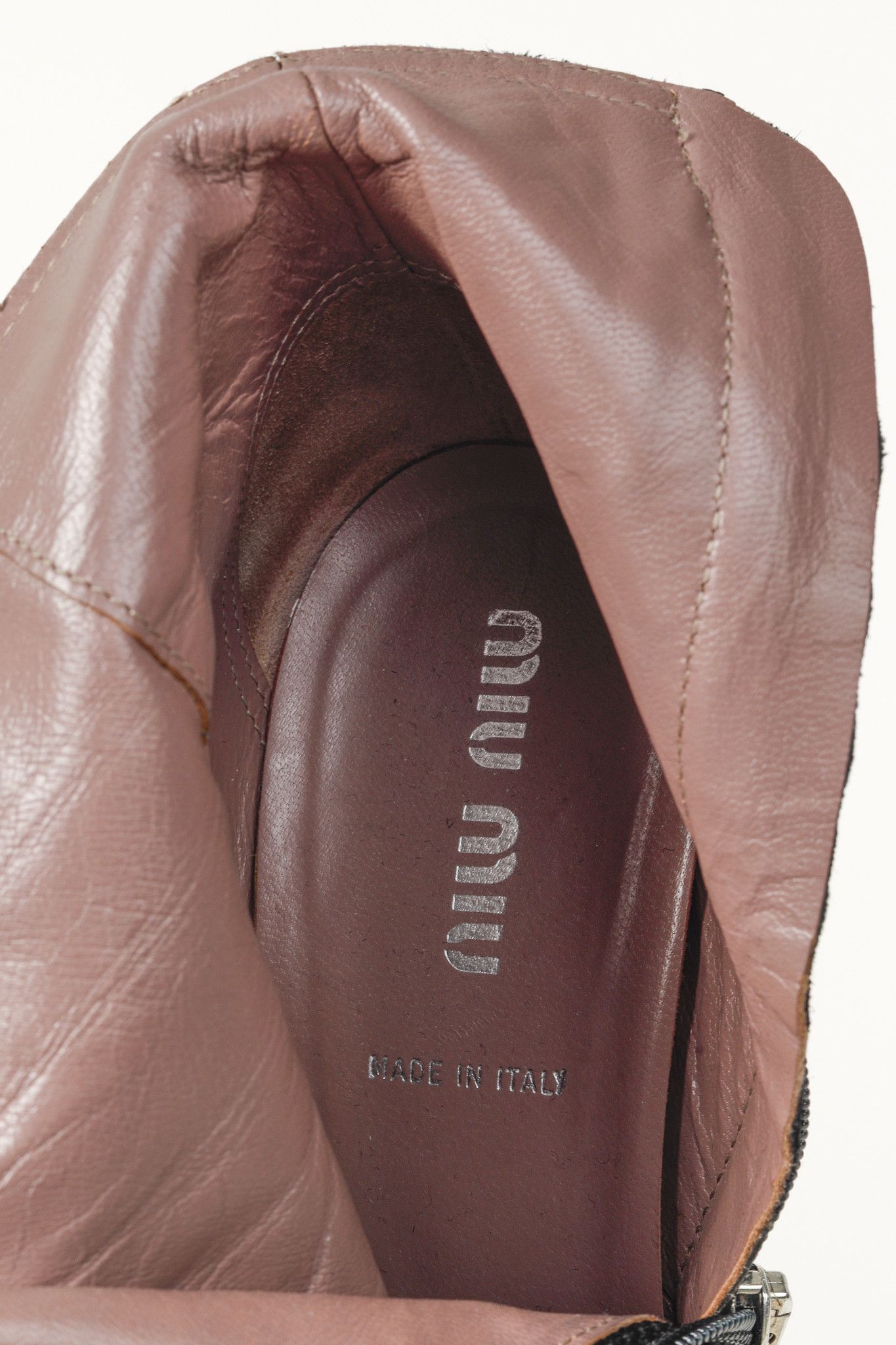 Miu Miu Miu Miu Black Suede Heel Bootie Size US 6.5 / IT 36.5 - 10 Thumbnail