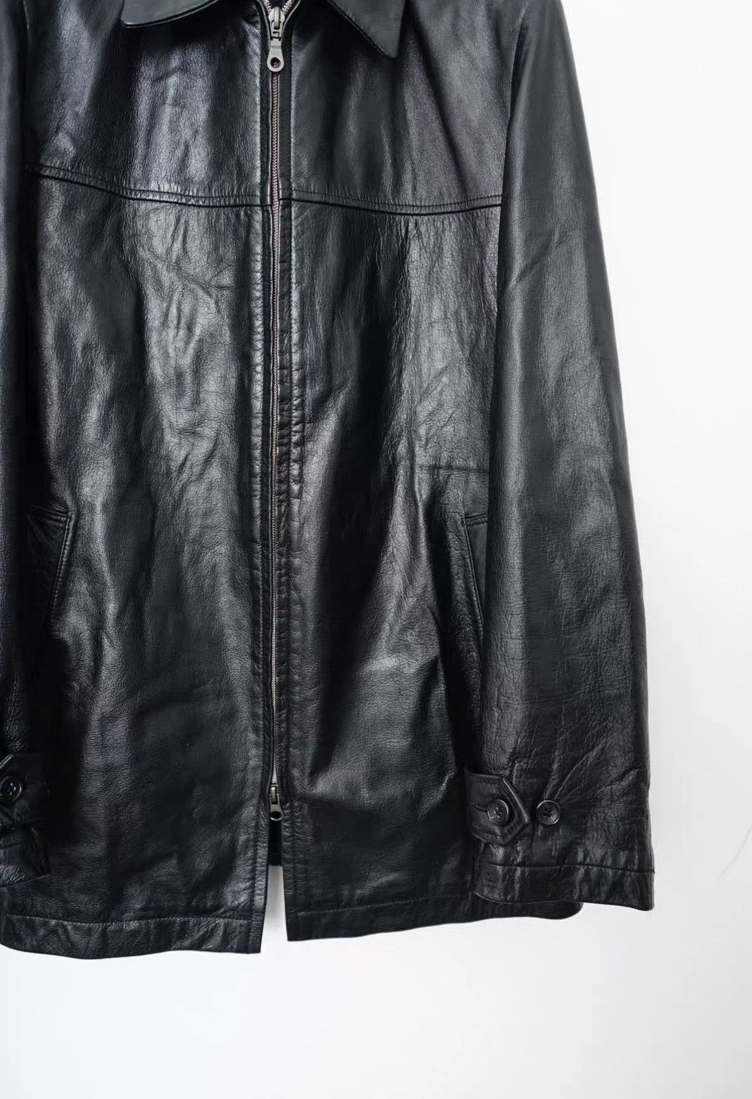 Yohji Yamamoto Yohji Yamamoto AAR Double Zip Mid-Length Leather Jacket Size US M / EU 48-50 / 2 - 4 Thumbnail
