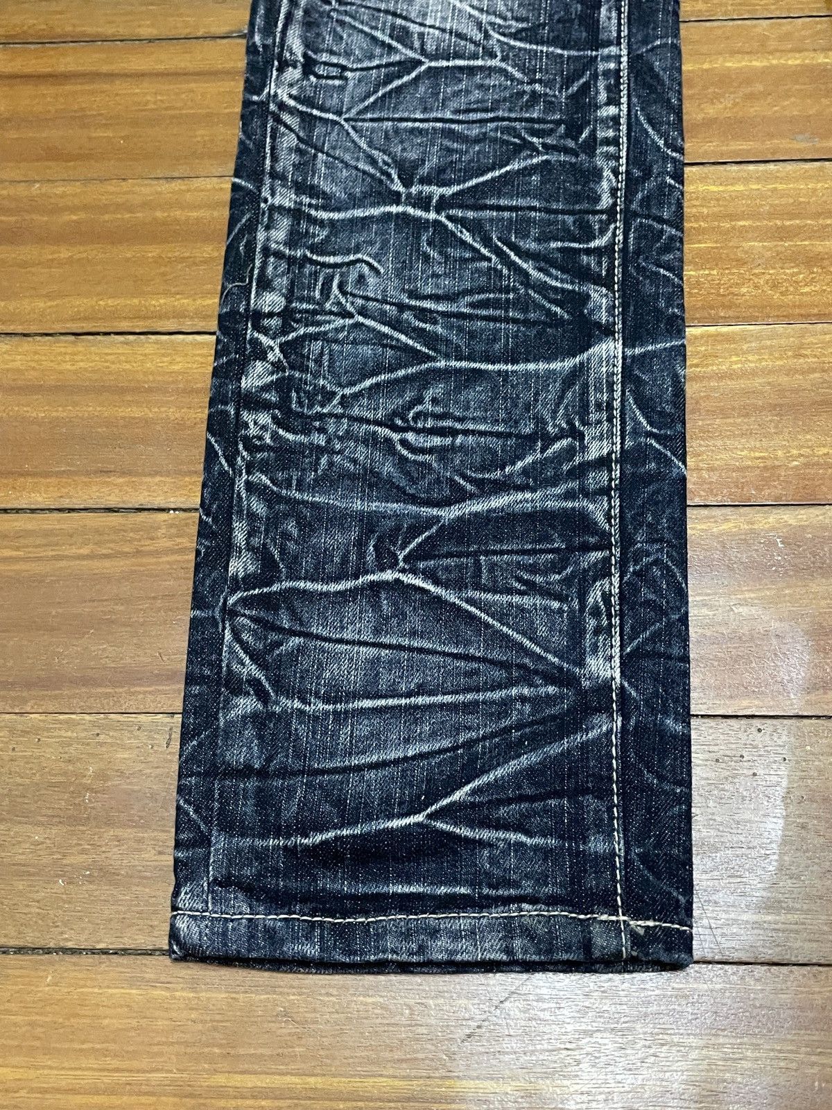 If Six Was Nine Very Rare Design Vintage Blow By Blue Distressed Jeans 2000s Size US 33 - 5 Thumbnail