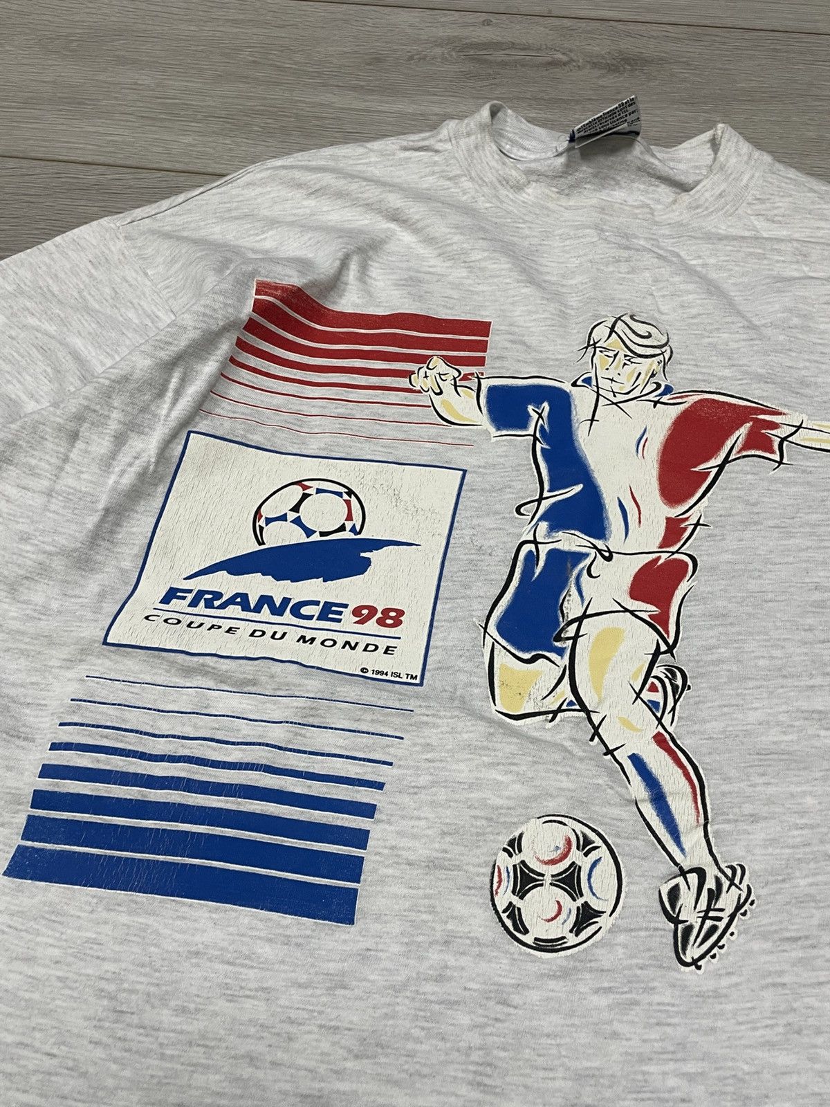 Vintage France 98 1994 coupe du monde soccer football vintage tee Size US L / EU 52-54 / 3 - 4 Thumbnail