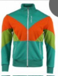 Palm Angels V Block Track Jacket Forrest Green x Orange