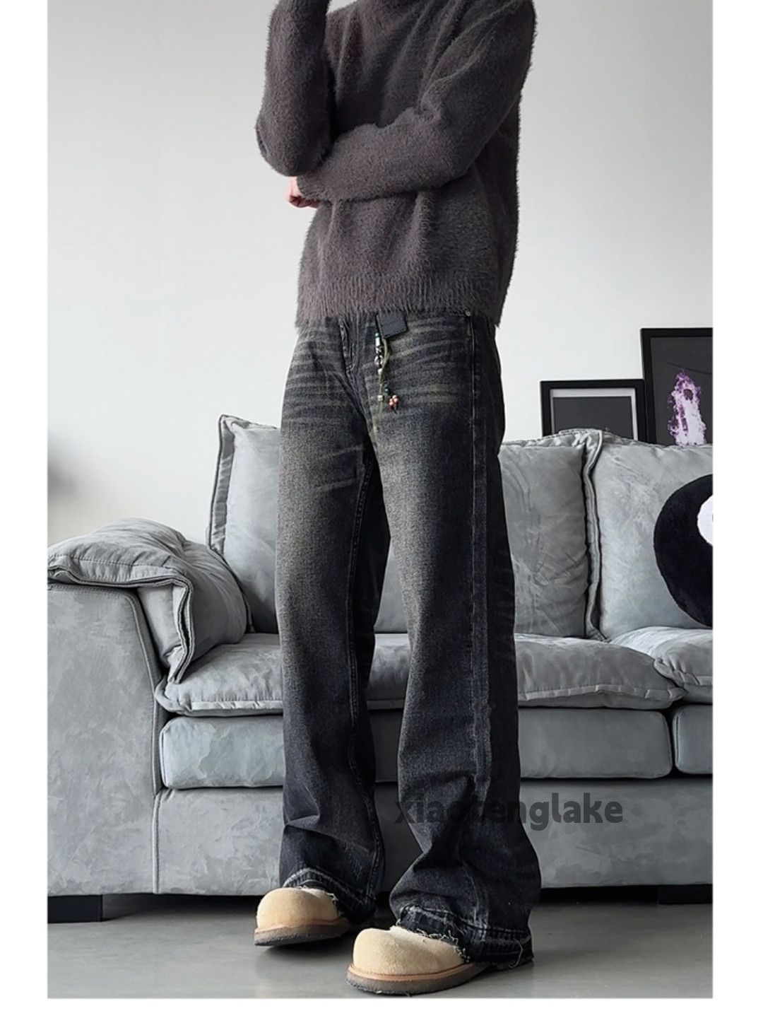 Jean × Vintage Unisex washed faded cleanfit yuppie bootcut jeans Size US 30 / EU 46 - 6 Thumbnail