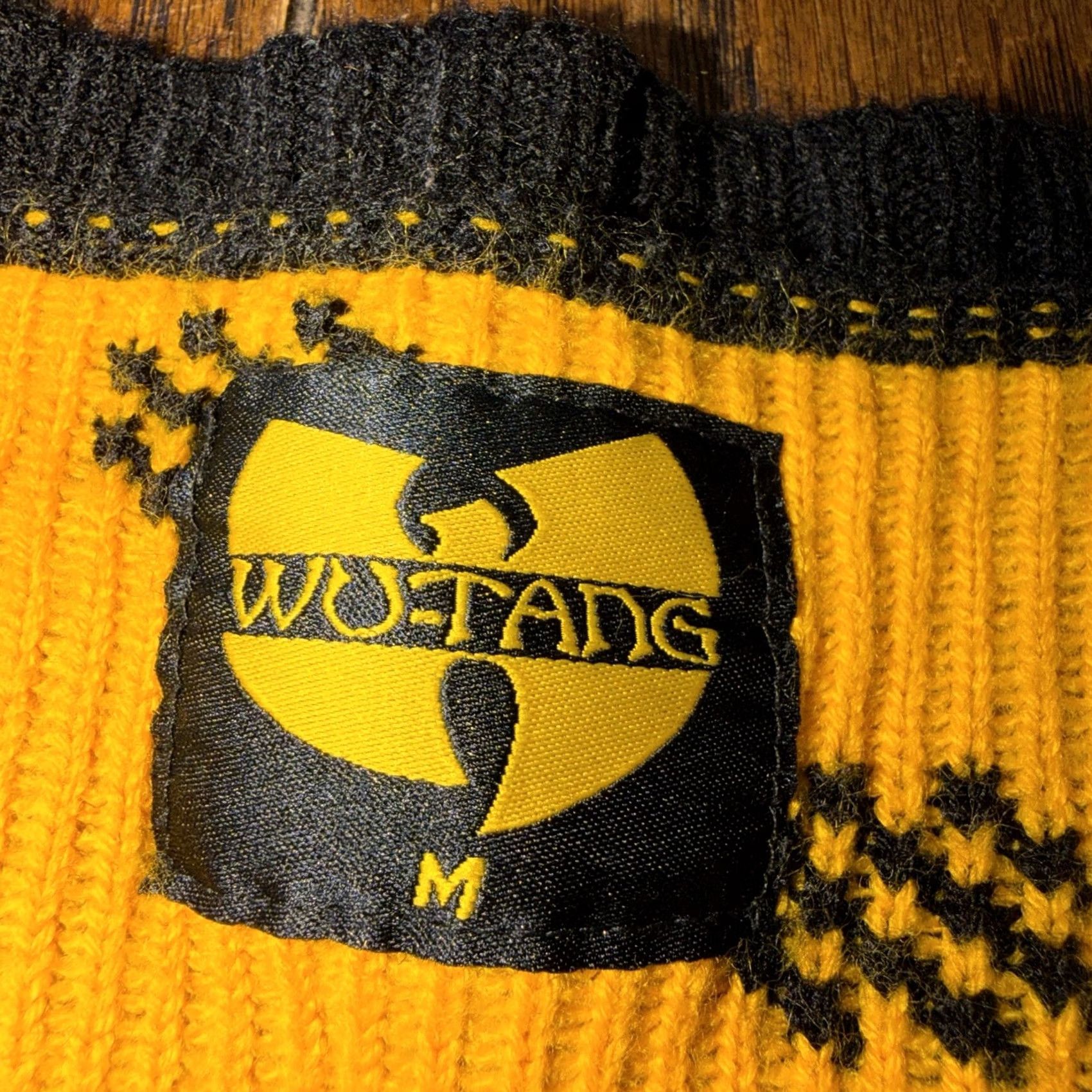 Vintage WU-TANG Clan Sweater Knit Mens Medium Black Yellow Killa Bees 2016 Black Yellow Size US M / EU 48-50 / 2 - 2 Thumbnail