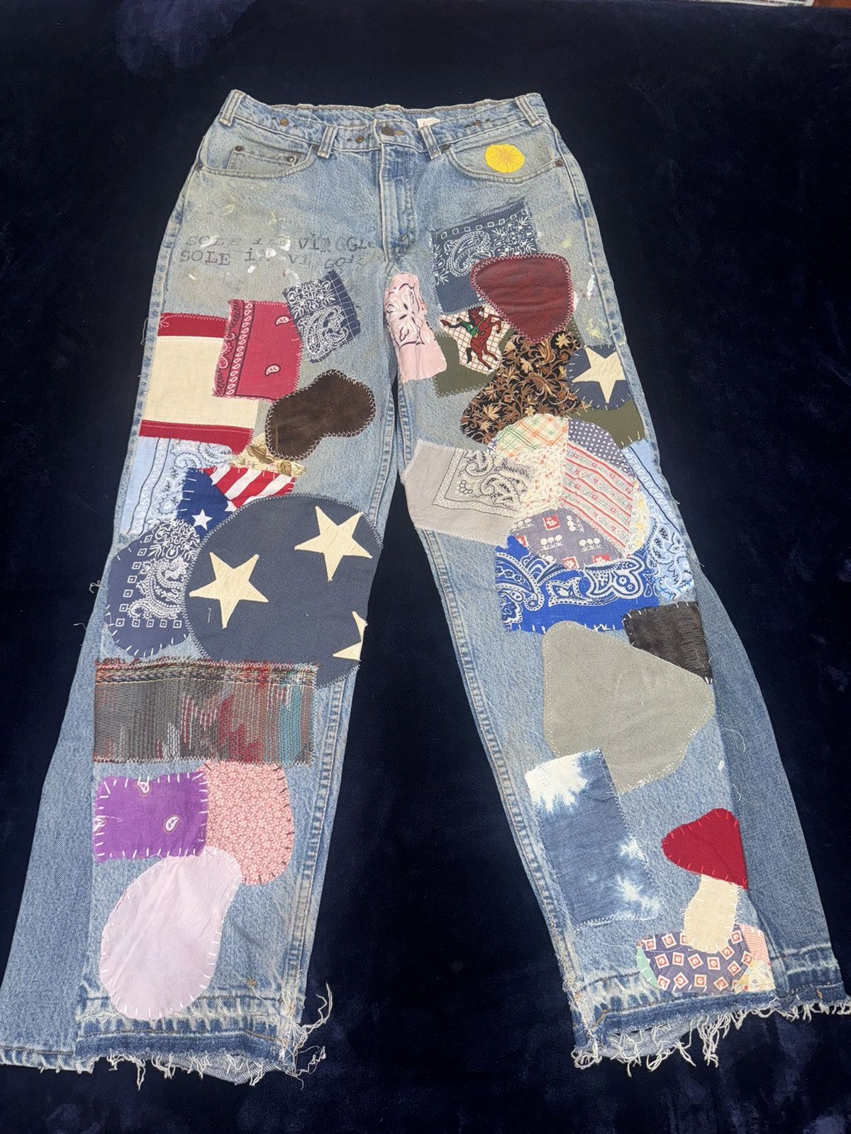 Other Sole In Viaggio Patchwork Levi’s Pants Size US 34 / EU 50 - 1 Thumbnail