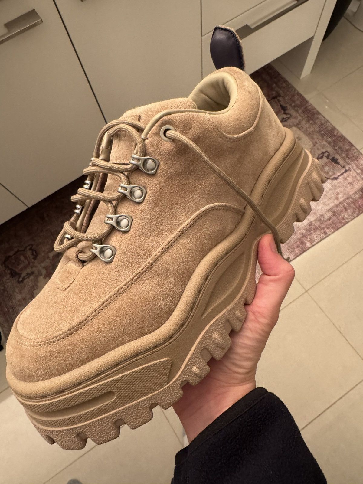 Eytys Eytys Angel Platform Sneaker "Dune" Suede (W9, M7.5) Size US 9 / IT 39 - 2 Thumbnail