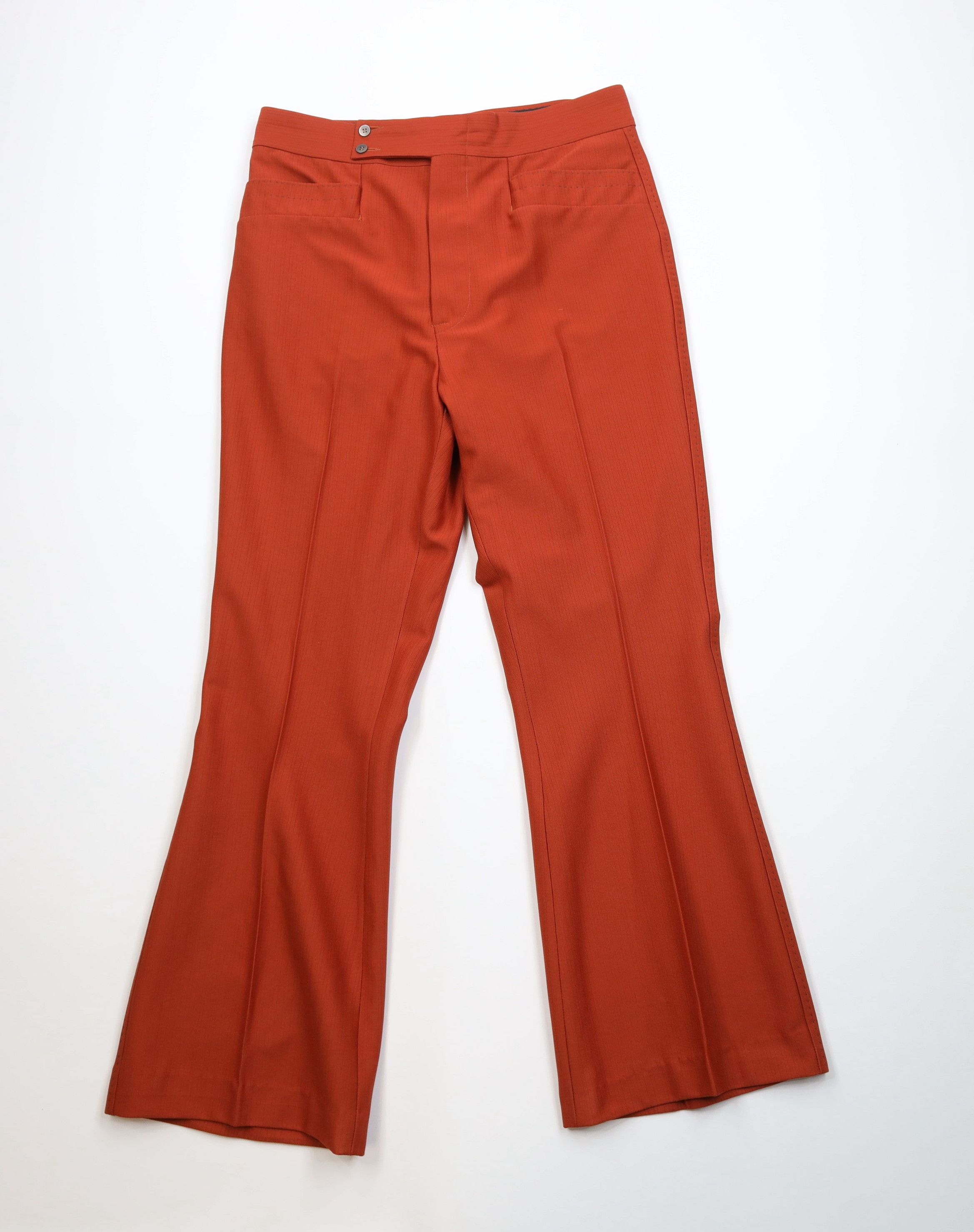 Vintage Vintage 60s Rockabilly Striped Knit Bell Bottoms Pants USA Size US 34 / EU 50 - 1 Thumbnail
