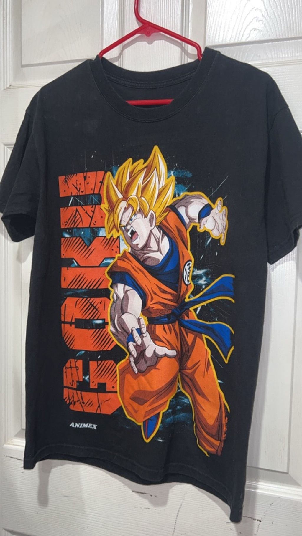 Anime Men's Animex Black Orange Goku Short Sleeve Tee M Size US L / EU 52-54 / 3 - 1 Thumbnail