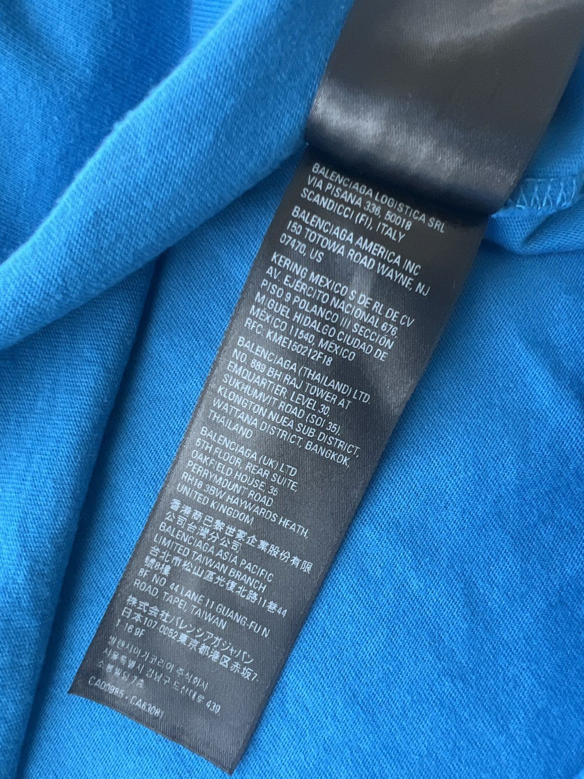 Balenciaga Balenciaga Blue Logo Tee Size US XL / EU 56 / 4 - 6 Thumbnail