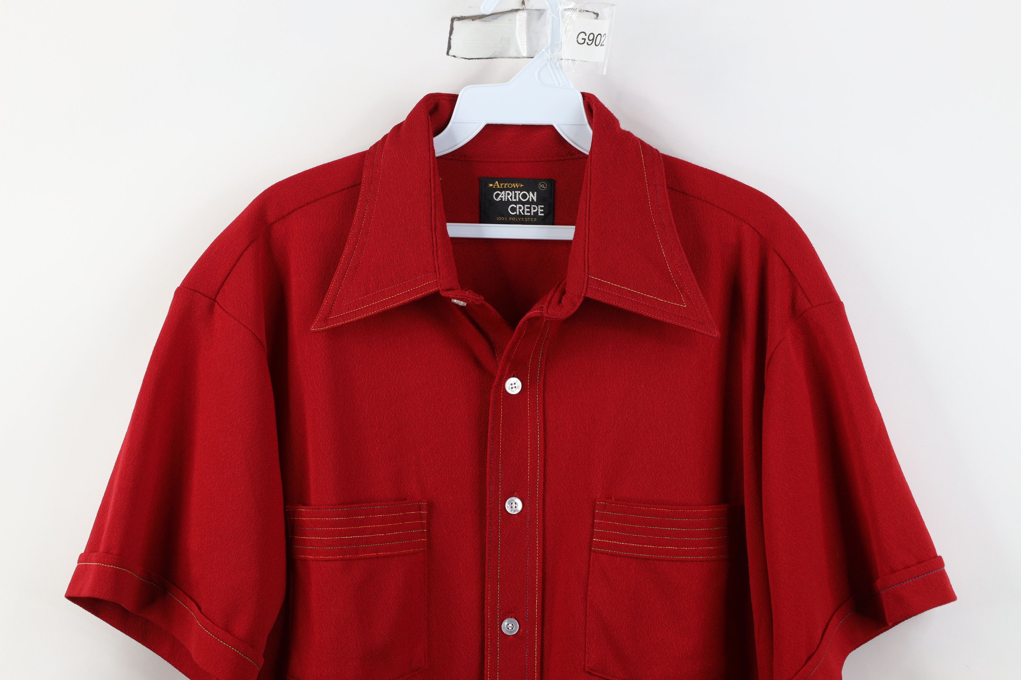 Vintage Vintage 70s Streetwear Short Sleeve Collared Button Shirt Size US XL / EU 56 / 4 - 2 Thumbnail