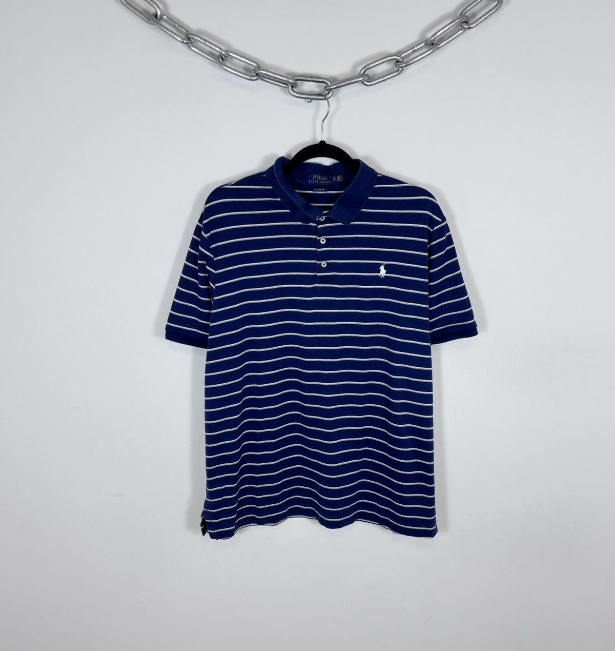 Polo Ralph Lauren Polo Ralph Lauren Men’s Classic Fit Navy White Polo Shirt Size US XL / EU 56 / 4 - 1 Thumbnail