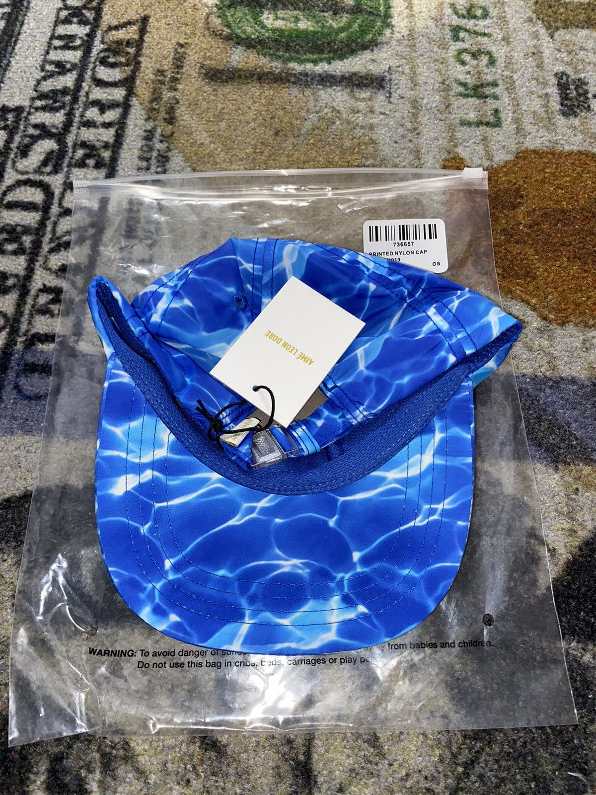 Aime Leon Dore Aime Leon Dore Aqua Print Nylon Hat Size ONE SIZE - 3 Thumbnail