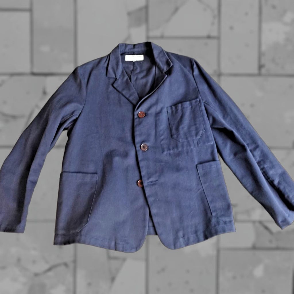 Vintage Carrier Company Sport Coat Blazer Jacket Medium Blue Notch Lapel Three-Button Single-Breasted Men Regular Cotton Casual Sports Vintage: No Size 40R - 1 Thumbnail