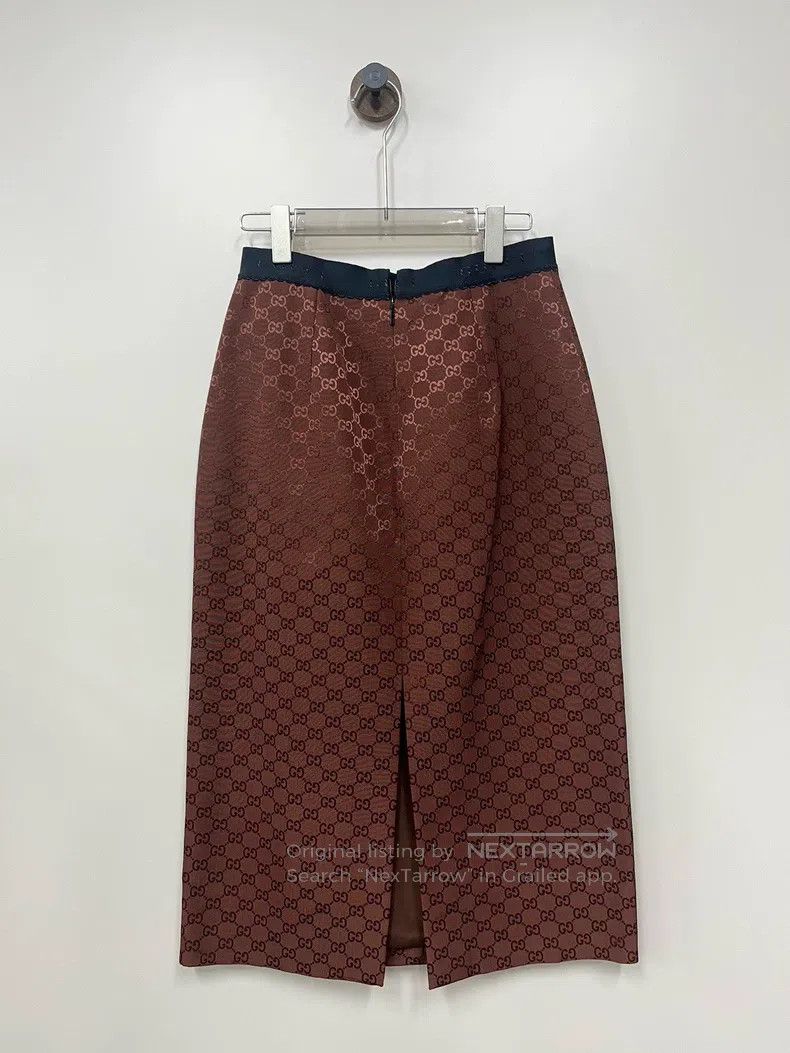 Gucci Gucci Red-brown GG old flower full logo skirt long skirt Size 27" / US 4 / IT 40 - 2 Thumbnail