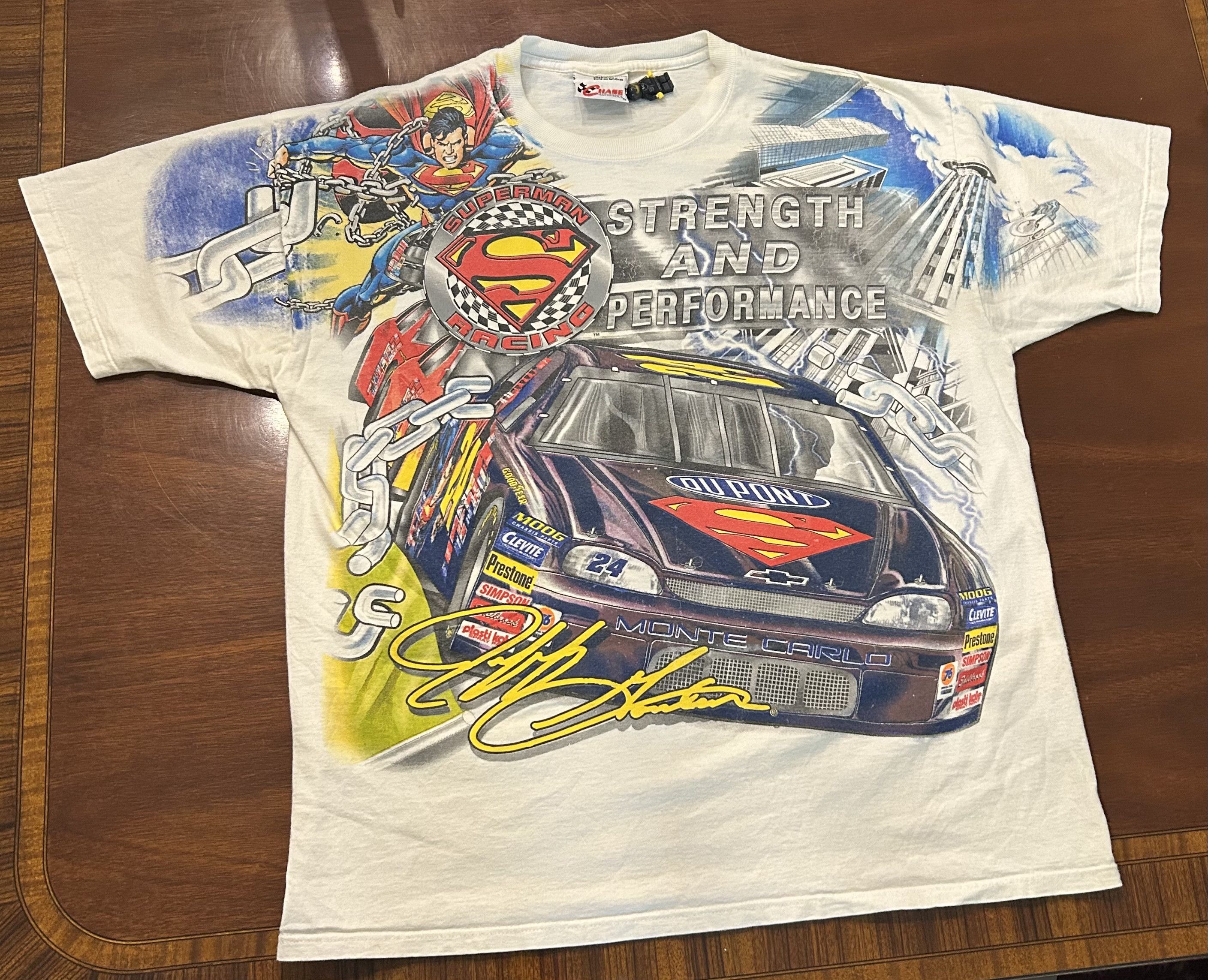 Chase Authentics Jeff Gordon Superman Shirt Beige Chase NASCAR Racing size L Size US L / EU 52-54 / 3 - 1 Thumbnail