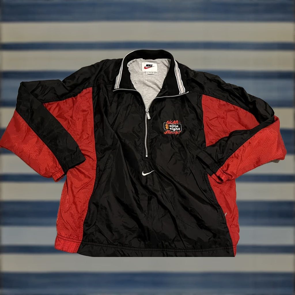 Nike VINTAGE Nike Center Swoosh Windbreaker Jacket NCAA Elite Eight Louisville XL Men Jacket Windbreaker Retro 1/2 Zip Black Nike Shirt/Coat Women's/Mens? Size US XL / EU 56 / 4 - 1 Thumbnail