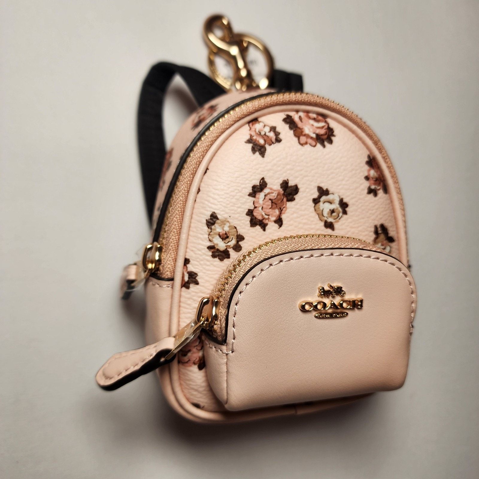 Coach NWT COACH CAA68 Mini Court Backpack Bag Charm Rosette Blush Size ONE SIZE - 2 Thumbnail