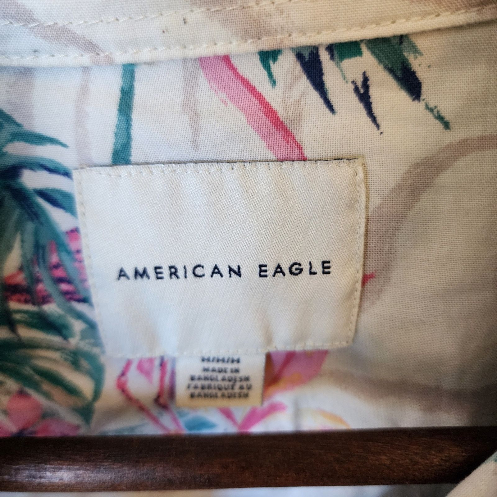 American Eagle Outfitters Men's American Eagle Hawaiian Shirt Medium Tropical Print Size US M / EU 48-50 / 2 - 4 Thumbnail