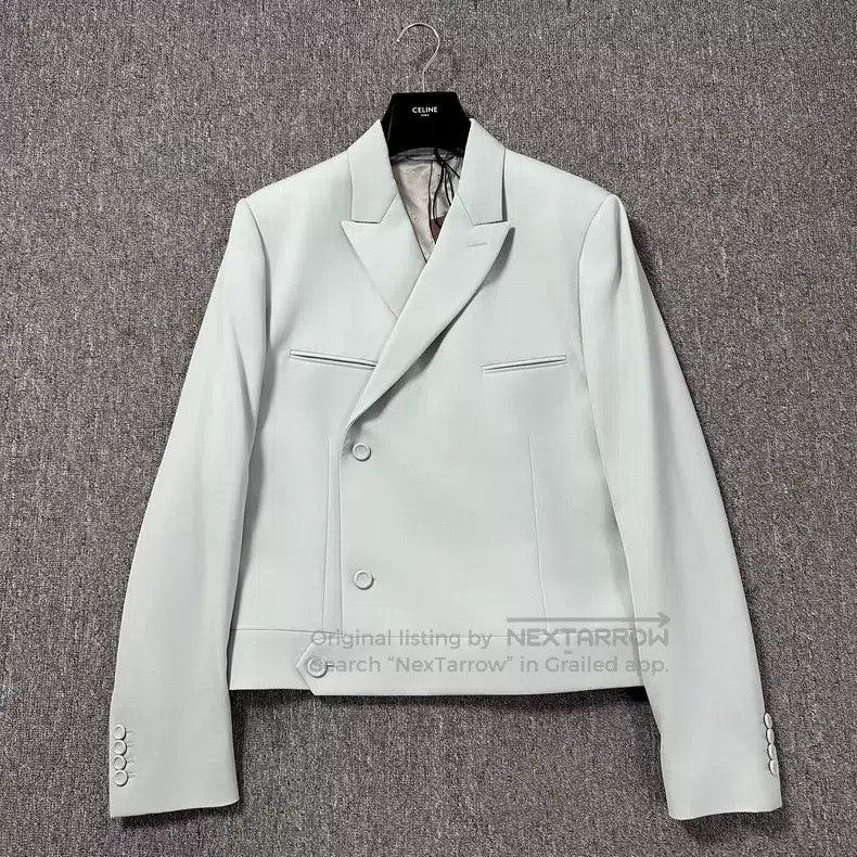 Dior Dior Haze Blue Peak Lapel Angled Button Wool Suit Jacket Size US L / EU 52-54 / 3 - 1 Thumbnail