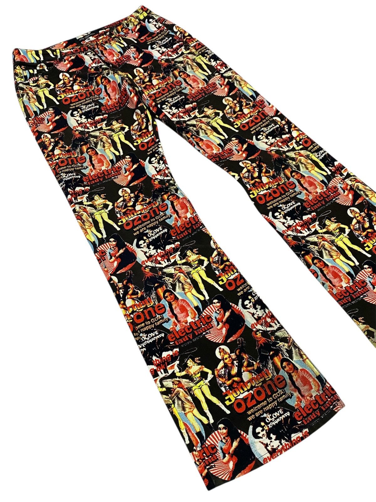 Vintage 💃90s Ozone Communituly Tokyo Cowgirls Printed Bootcut Jeans Size US 28 / EU 44 - 22 Thumbnail