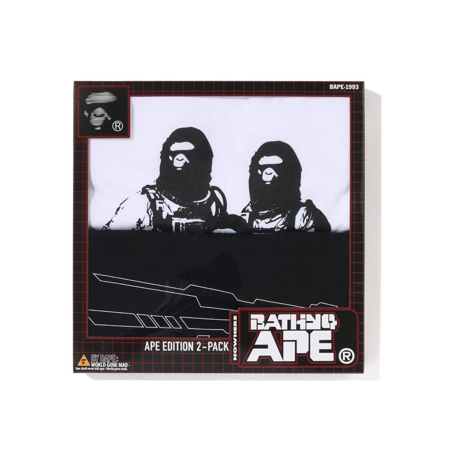 image of Bape Tee Package Box Set in Black, Men's (Size Large)