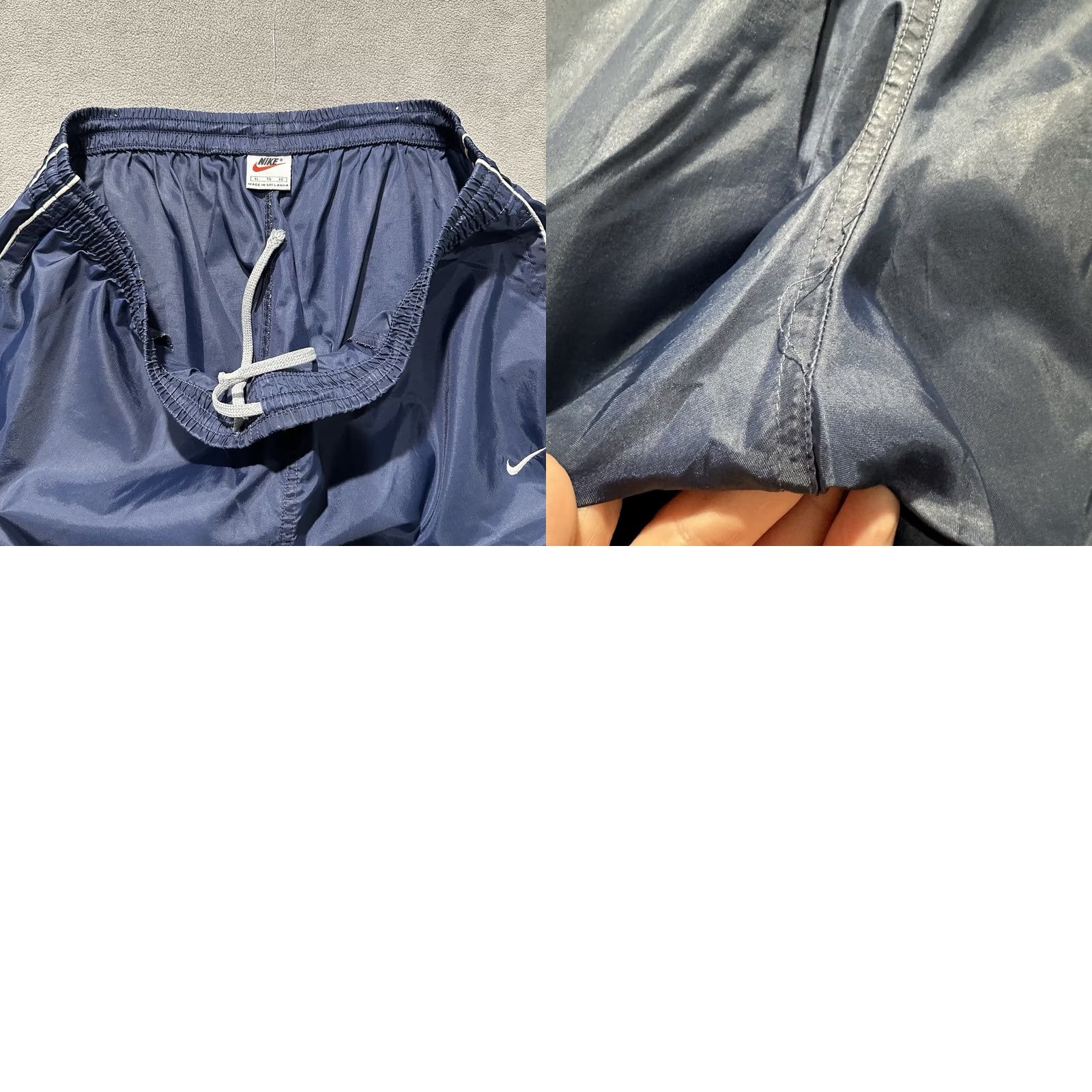 Nike VINTAGE Nike Pants Mens XL Navy Track Windbreaker Nylon Ankle Zip Warm Up 90s Size US 36 / EU 52 - 10 Thumbnail