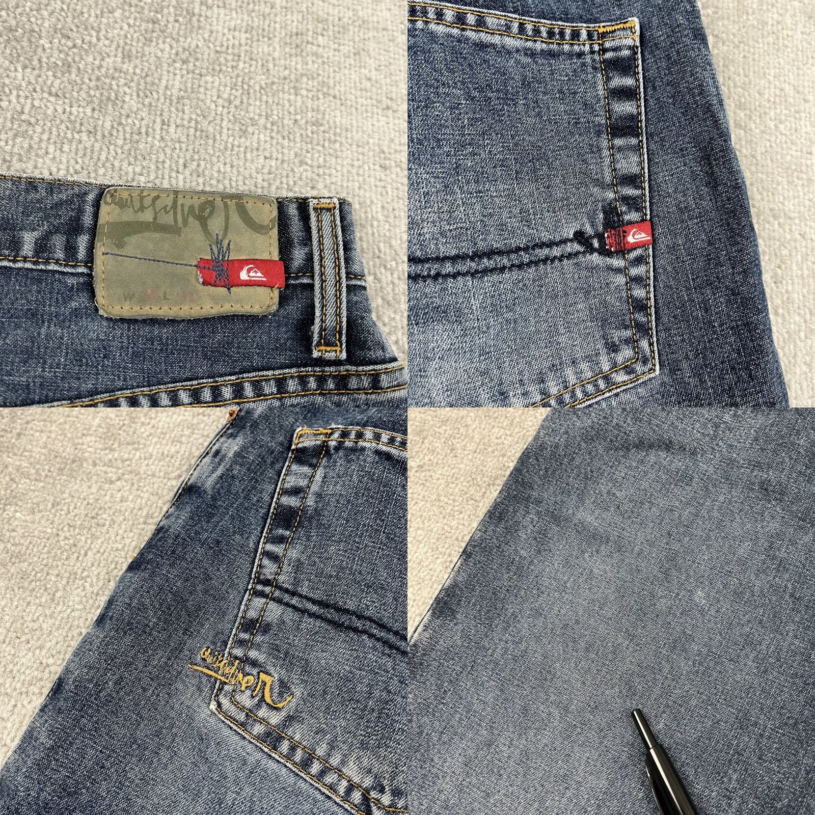 Quiksilver VINTAGE Quiksilver Jeans Mens 34x32 Wide Leg Denim Retro Y2K Skater, 90s, Classic, Blue Size US 34 / EU 50 - 8 Thumbnail