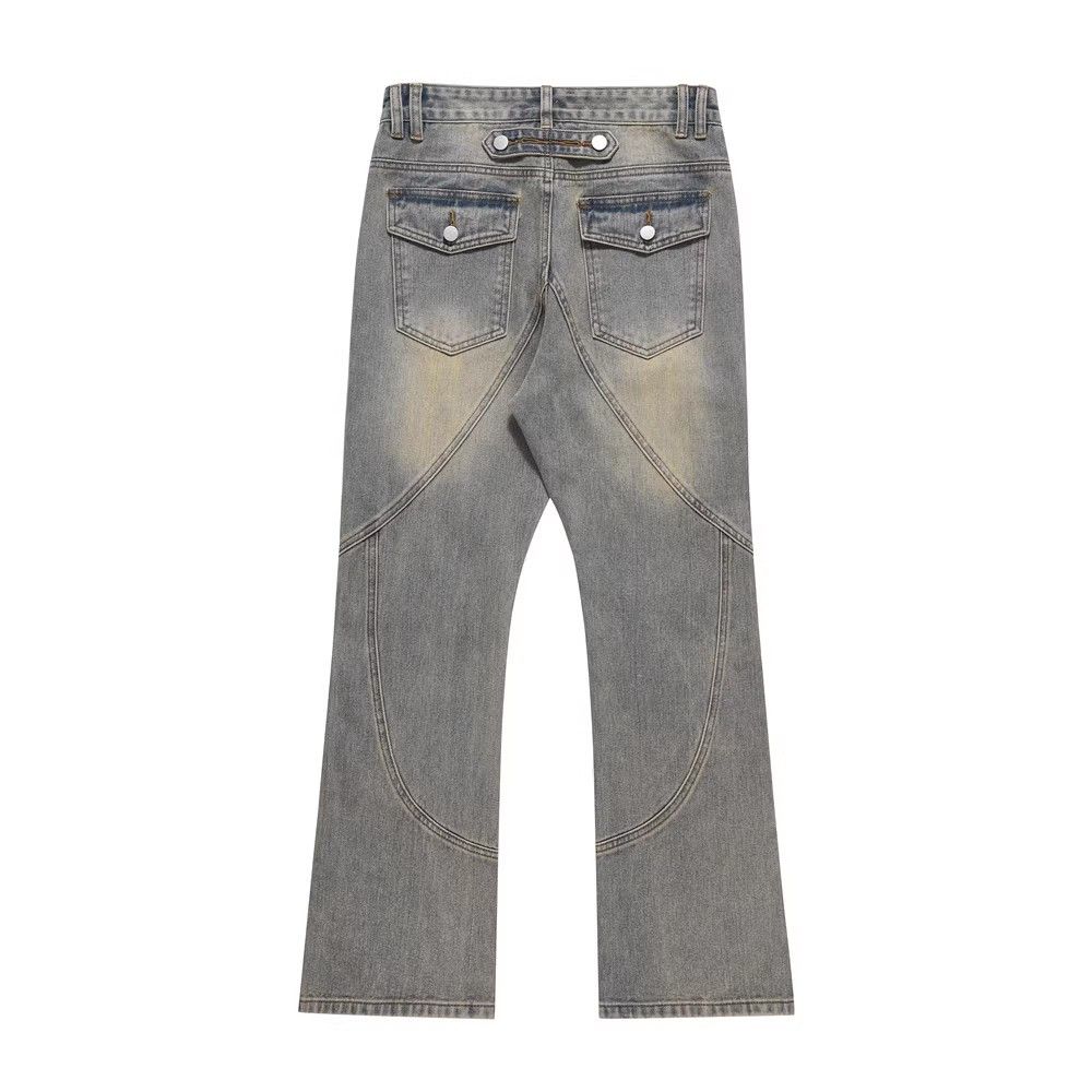 Japanese Brand × Jean Men's bootcut vintage hiphop punk patchwork distressed jeans Size US 32 / EU 48 - 2 Thumbnail
