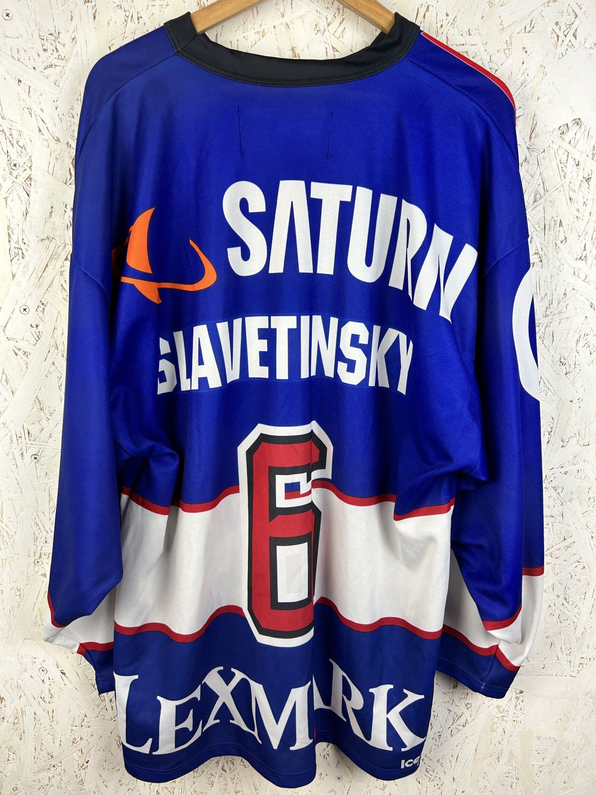 NHL ERC Ingolstadt #6 Slavetinsky 2006/07 Match Worn NHL Jersey Size US XL / EU 56 / 4 - 6 Thumbnail
