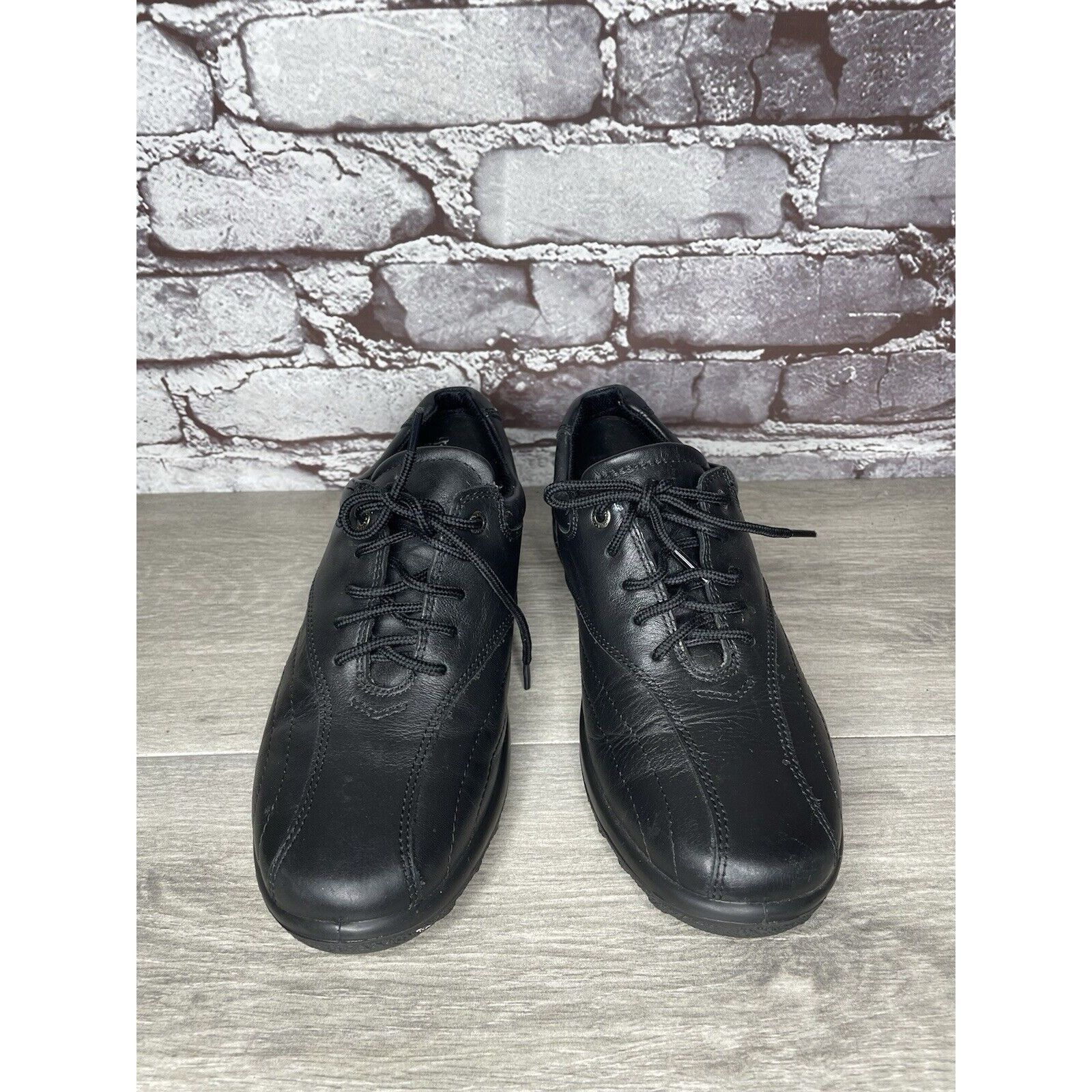 BOTTER Hotter Black Leather Lace Up Casual Comfort Shoes Women Sz 7 Size US 7 / IT 37 - 17 Thumbnail