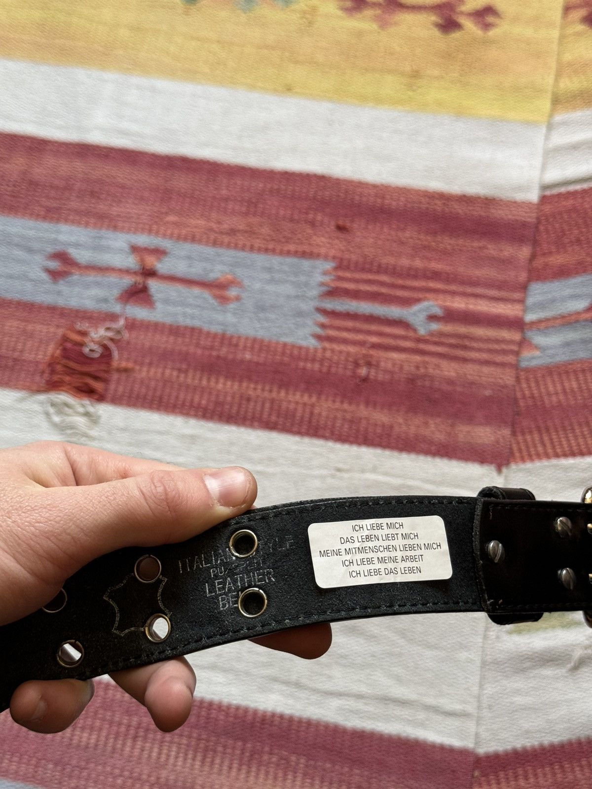 Genuine Leather Vintage 00’s Genuine Leather y2k Japanese Belt Size ONE SIZE - 4 Thumbnail