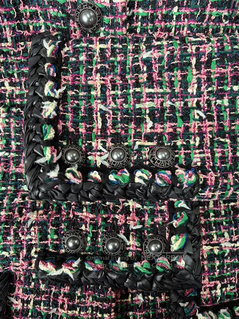 Chanel Chanel 19P pink, purple and green mixed colour tweed knitt Size XS / US 0-2 / IT 36-38 - 4 Thumbnail