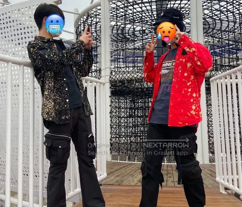 Raf Simons Raf simons Limited edition ink-splashed denim shirt Size US S / EU 44-46 / 1 - 6 Thumbnail