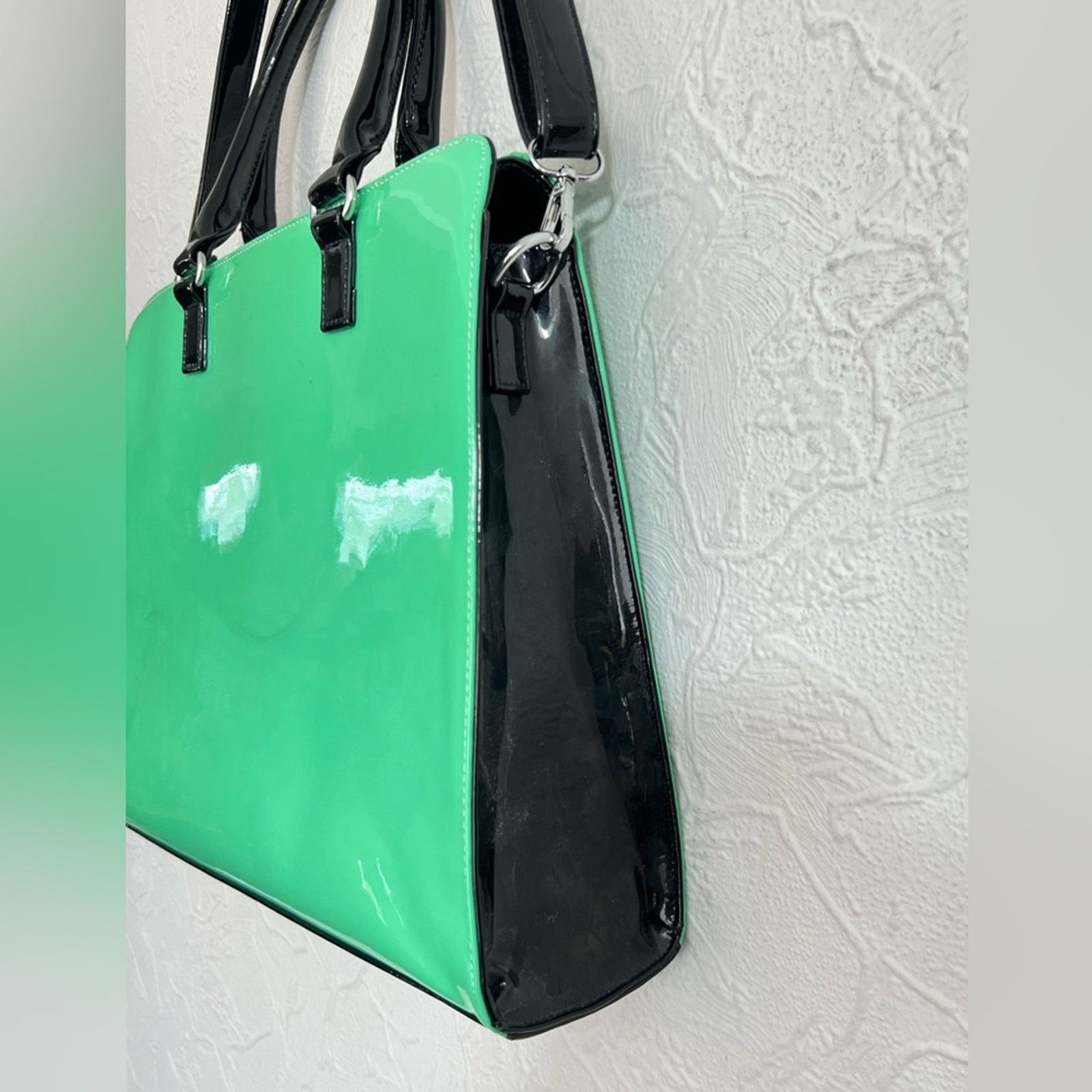 Other Tailor & Twirl Retro VTG Mint And Black Patent Leather Tote Size ONE SIZE - 3 Thumbnail
