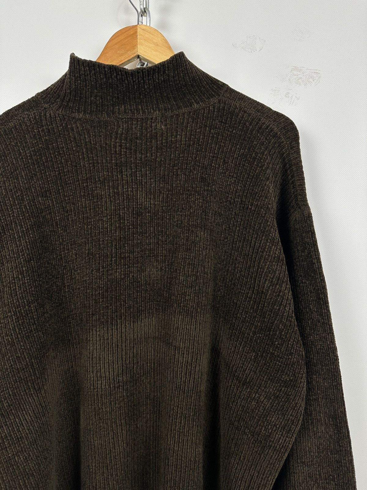 Yves Saint Laurent Vintage Yves Saint Laurent YSL Mock Neck Ribbed Sweater Size US L / EU 52-54 / 3 - 15 Thumbnail